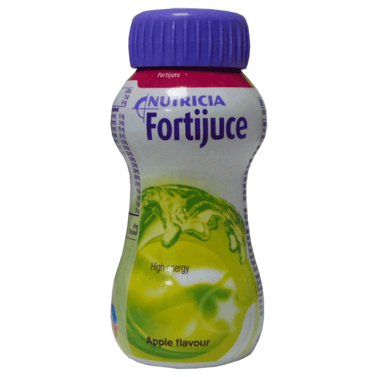 Fortijuce Apple 200 ml x 6 avec ou sans couvercle anti-déversement à visser avec trou de paille