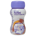 Fortini Compact Multi-Fibres 125 ml Chocolat/Caramel x 4 + Couvercle Anti-Déversement Paille x 1
