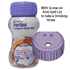 Fortini Compact Multi-Fibres 125 ml Chocolat/Caramel x 4 + Couvercle Anti-Déversement Paille x 1