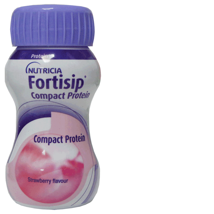 Fortisip Compact Protein Strawberry  125ml x 1 with or without an extra anti-spill straw hole lid
