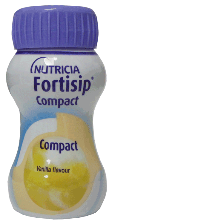 Fortisip Compact Vanilla Flavour 125ml x 6 with or without anti-spill straw hole lid