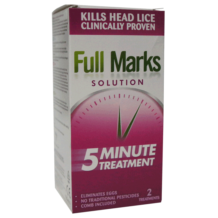 Full Marks Solution 100 ml - 5 minuten behandeling tegen hoofdluizen - 2 behandelingen