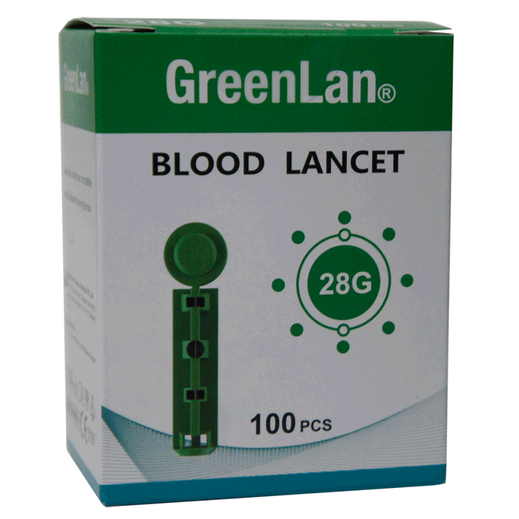 Greenlan „Fine Test“-Lanzetten 28G x 100
