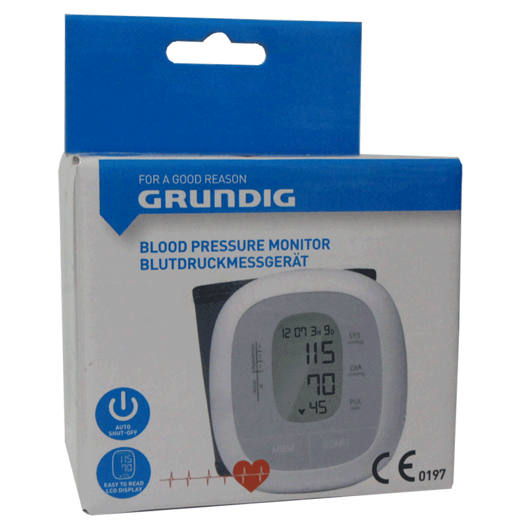 Grundig Blood Pressure Monitor - Wrist - Battery Operated