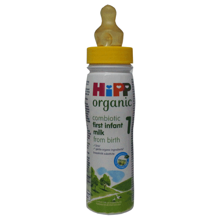 HiPP Premier Lait Infantile Combiotique Bio 200 ml Prêt à l'Emploi x 6 + 6 Tétines SMA à Usage Unique