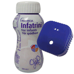 Infatrini voor zuigelingen 200 ml x 4 - Met of zonder antilekdeksel met gat voor een rietje