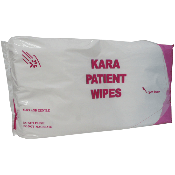 KARA Patient Wipes x 100 - Lingettes nettoyantes sèches douces et délicates - Non stériles
