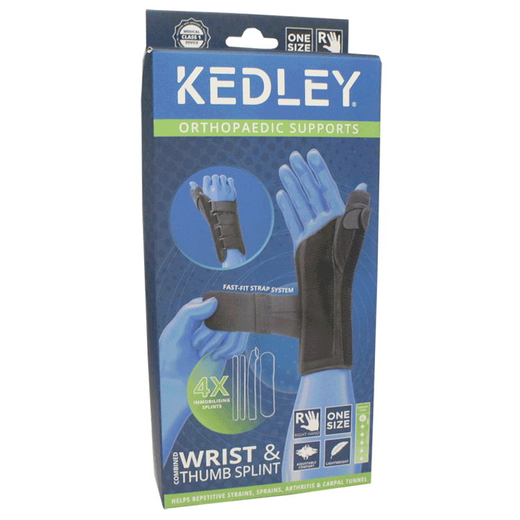 Kedley Wrist and Thumb Splint x 1 - One Size Fits All