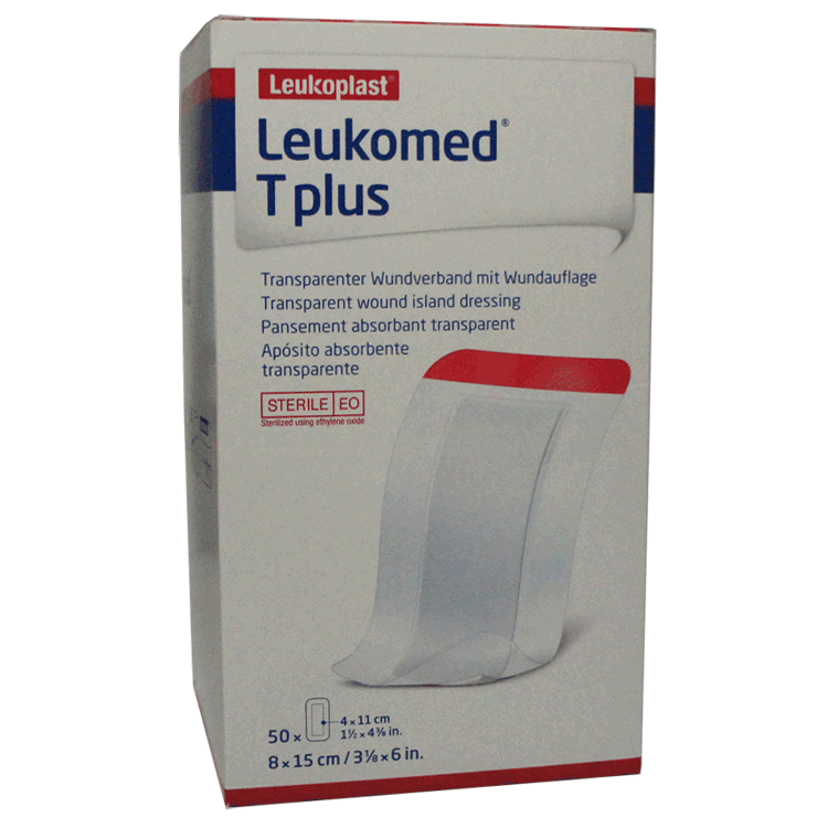 Leukomed T Plus 8cm x 15cm x 5 dressings