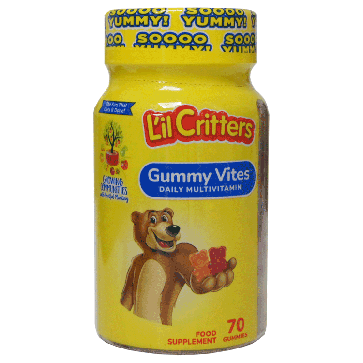 Lil Critters Gummy Vites x 70 – Tägliche Multivitamine für Kinder