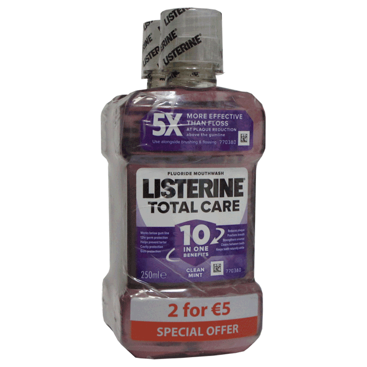 Listerine Cleanmint Mouthwash 2 x 250ml
