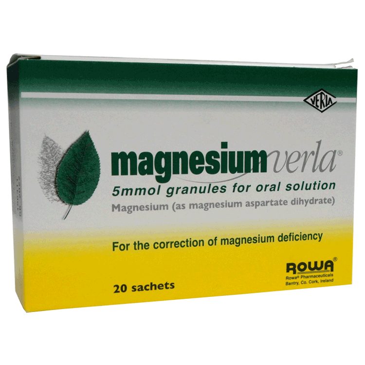 Magnesium Verla Sachets x 20 - For Magnesium Deficiency