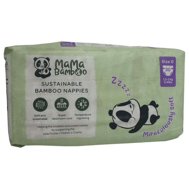 Mama Bamboo Babyluiers Maat 0 x 30 - Voor pasgeboren baby's met een gewicht van 1,5 tot 3 kg