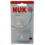 NUK First Choice Babyflasche 0 bis 6 Monate, 150 ml, mit Ersatz-NUK-Sauger x 2 oder Schnabel