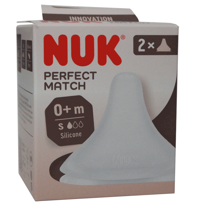 NUK Perfect Match silicone feeding bottle 150ml with 0+ months teat- With or without spare teats