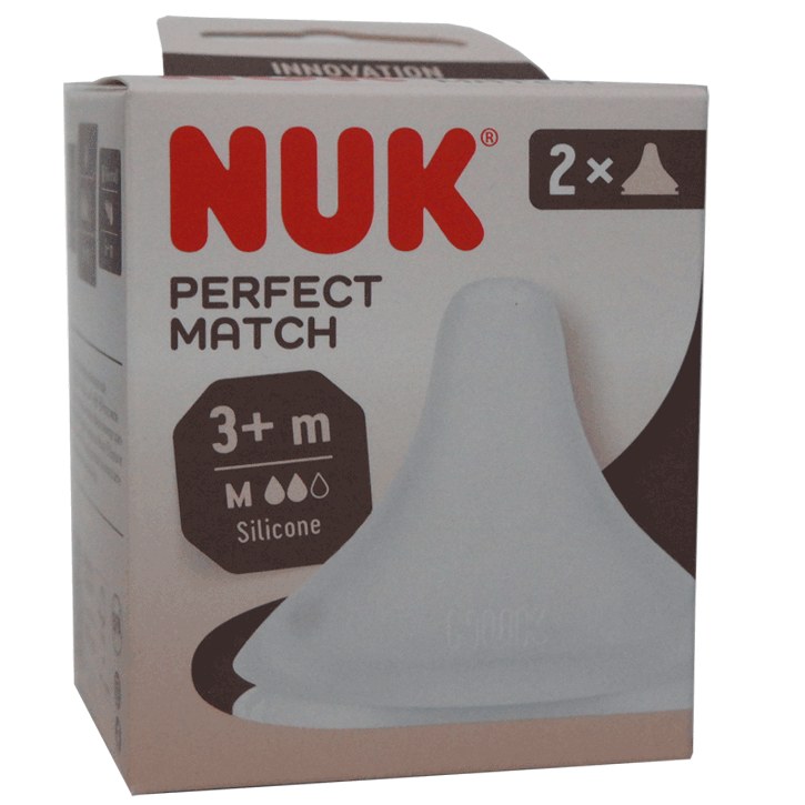 Biberon silicone NUK Perfect Match 150 ml avec tétine 0+ mois - Avec ou sans tétines de rechange