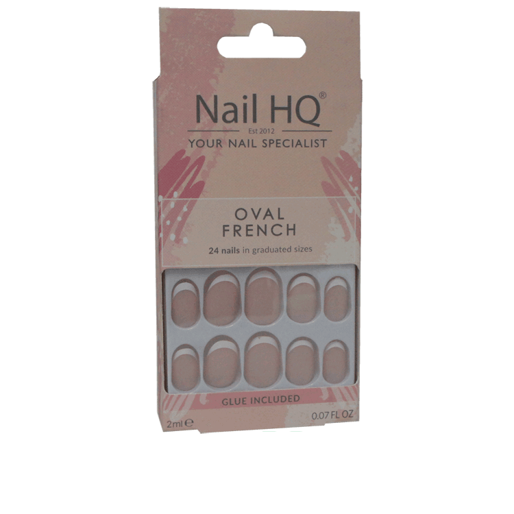 Nail HQ Nails Ovaal Frans x 24