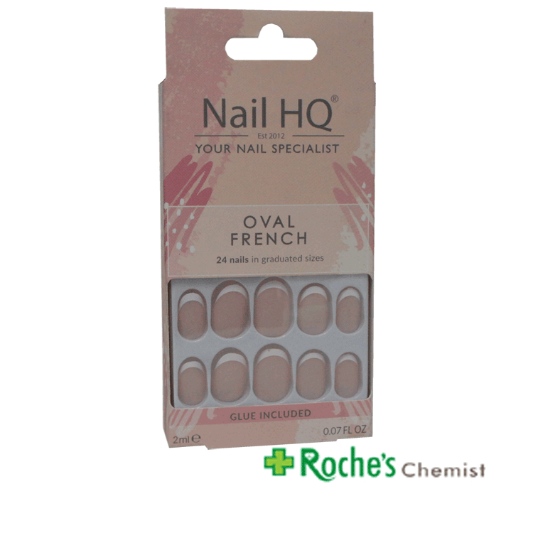 Nail HQ Nails Ovaal Frans x 24