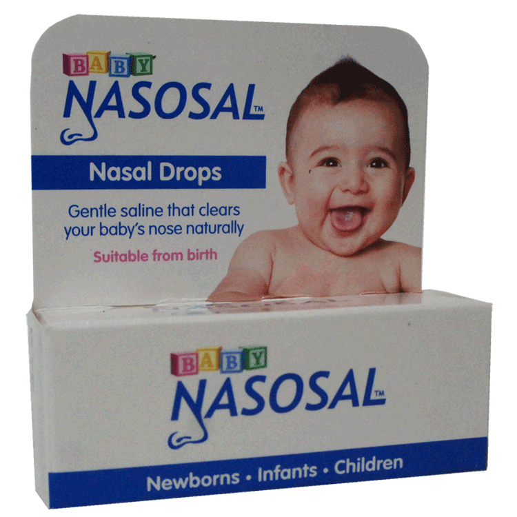 Nasosal Saline Nasal drops x 10ml - For Nasal Congestion in babies / Children
