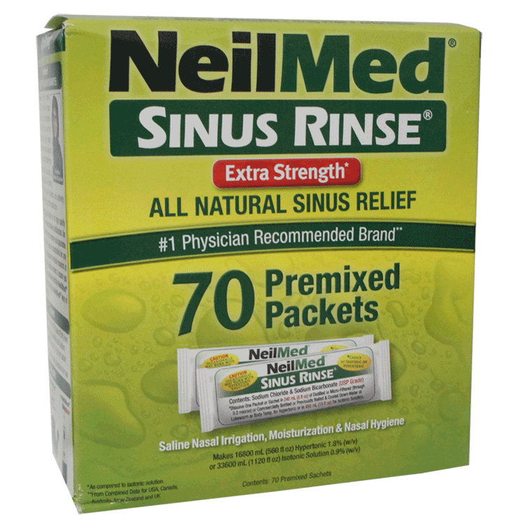 Neilmed Sinus Rinse Pre-Mixed Sachets  x 70 - Extra Strength