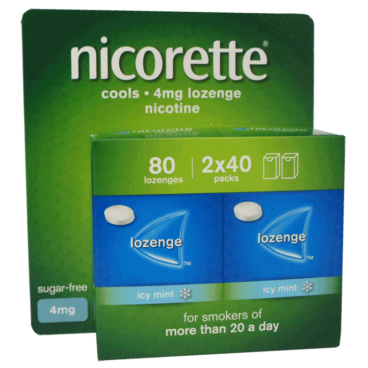 Nicorette Cools Lutschtabletten Icy Mint 4mg x 80