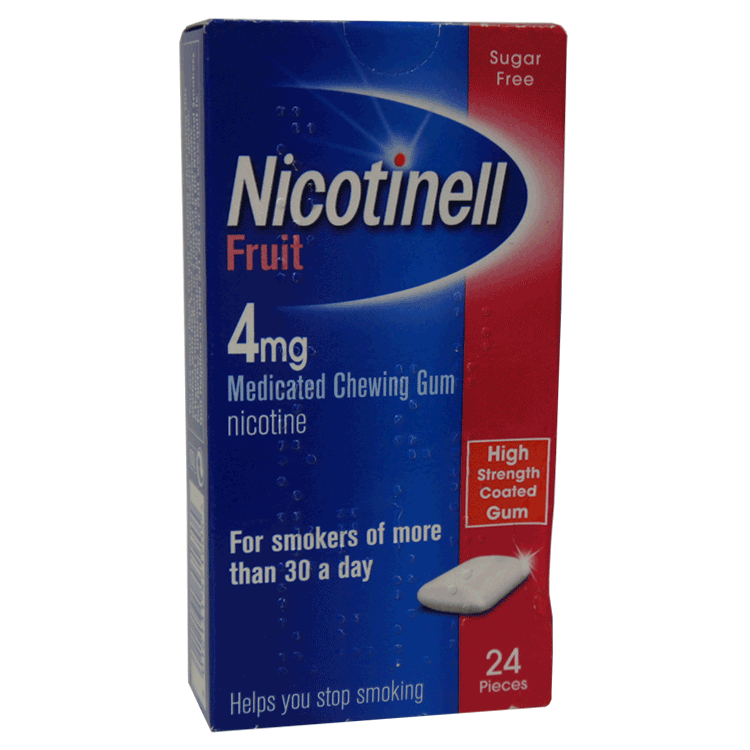Gomme à mâcher à la nicotine Nicotinell 4 mg 24 pièces - Saveur fruitée