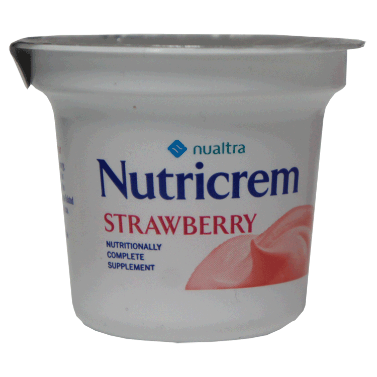Nutricrem Creme - Verdickter Erdbeergeschmack, 4 x 125 g