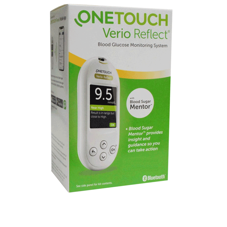 One Touch Verio Reflect + 1 x doos met 50 Verio-teststrips - voor bloedglucosemonitoring