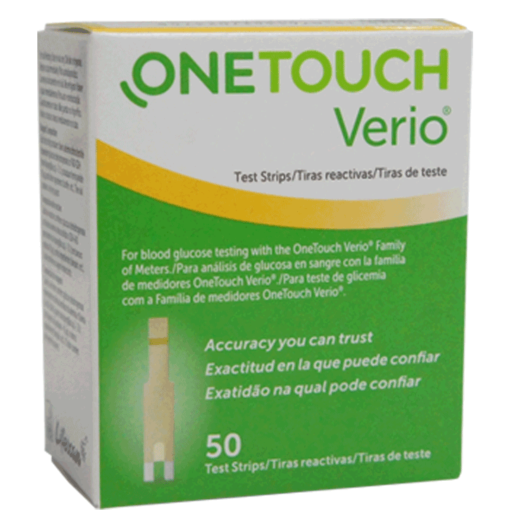 One Touch Verio-Teststreifen 1 x 50 – Blutzuckerteststreifen mit oder ohne 1,58-Liter-Behälter für scharfe Gegenstände