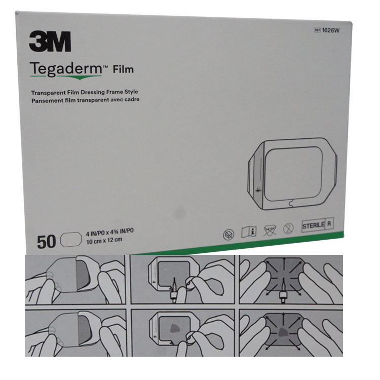 Tegaderm 10cm x 10cm x 5 - Pansements pour couvrir les plaies et les nouveaux tatouages