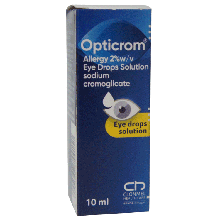 Opticrom Cromoglicate Hayfever / Allergy Eye drops x 10ml