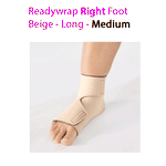 ReadyWrap RIGHT FOOT Verstellbares Kompressionskleidungsstück mit Klettverschlüssen für chronische Ödeme