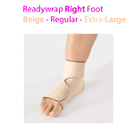 ReadyWrap RIGHT FOOT Verstellbares Kompressionskleidungsstück mit Klettverschlüssen für chronische Ödeme