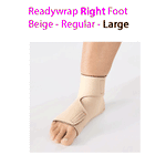 ReadyWrap RIGHT FOOT Verstellbares Kompressionskleidungsstück mit Klettverschlüssen für chronische Ödeme
