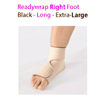 ReadyWrap RIGHT FOOT Verstellbares Kompressionskleidungsstück mit Klettverschlüssen für chronische Ödeme