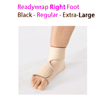 ReadyWrap RIGHT FOOT Verstellbares Kompressionskleidungsstück mit Klettverschlüssen für chronische Ödeme