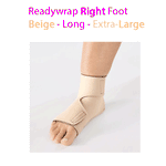 ReadyWrap RIGHT FOOT Verstellbares Kompressionskleidungsstück mit Klettverschlüssen für chronische Ödeme