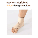 ReadyWrap LEFT FOOT Adjustable Compression Garment with Velcro Straps for Chronic Oedema