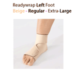 ReadyWrap LEFT FOOT Adjustable Compression Garment with Velcro Straps for Chronic Oedema