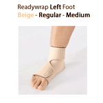 ReadyWrap LEFT FOOT Adjustable Compression Garment with Velcro Straps for Chronic Oedema