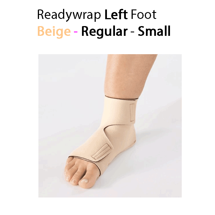 ReadyWrap LEFT FOOT Adjustable Compression Garment with Velcro Straps for Chronic Oedema