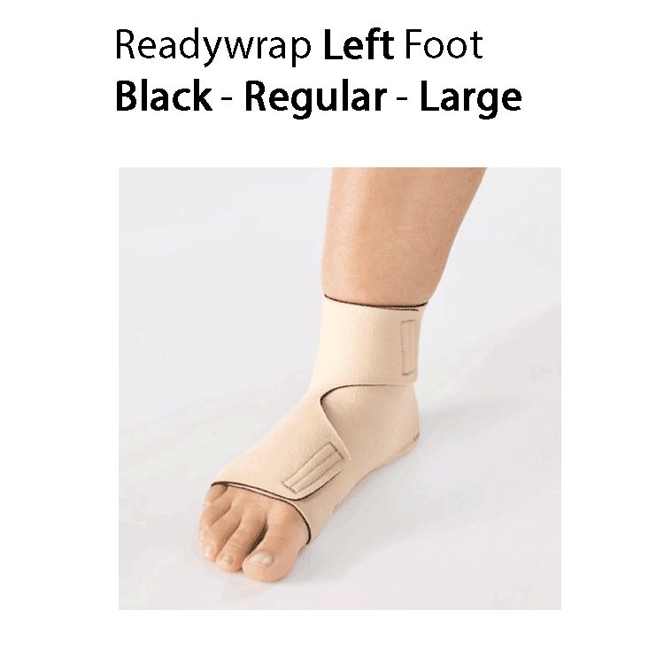 ReadyWrap LEFT FOOT Adjustable Compression Garment with Velcro Straps for Chronic Oedema