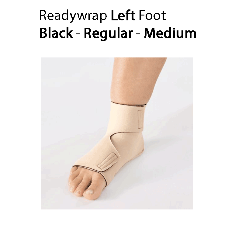 ReadyWrap LEFT FOOT Adjustable Compression Garment with Velcro Straps for Chronic Oedema