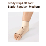 ReadyWrap LEFT FOOT Adjustable Compression Garment with Velcro Straps for Chronic Oedema