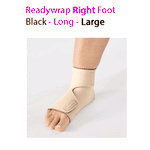 ReadyWrap RIGHT FOOT Verstellbares Kompressionskleidungsstück mit Klettverschlüssen für chronische Ödeme