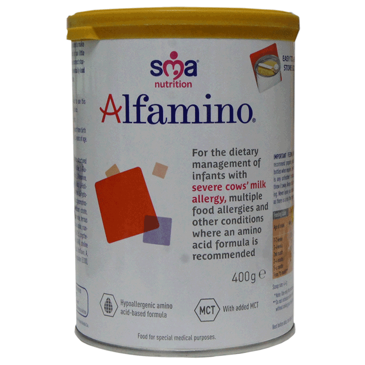 SMA Alfamino 400g - Pour les nourrissons souffrant d'allergie sévère au lait de vache