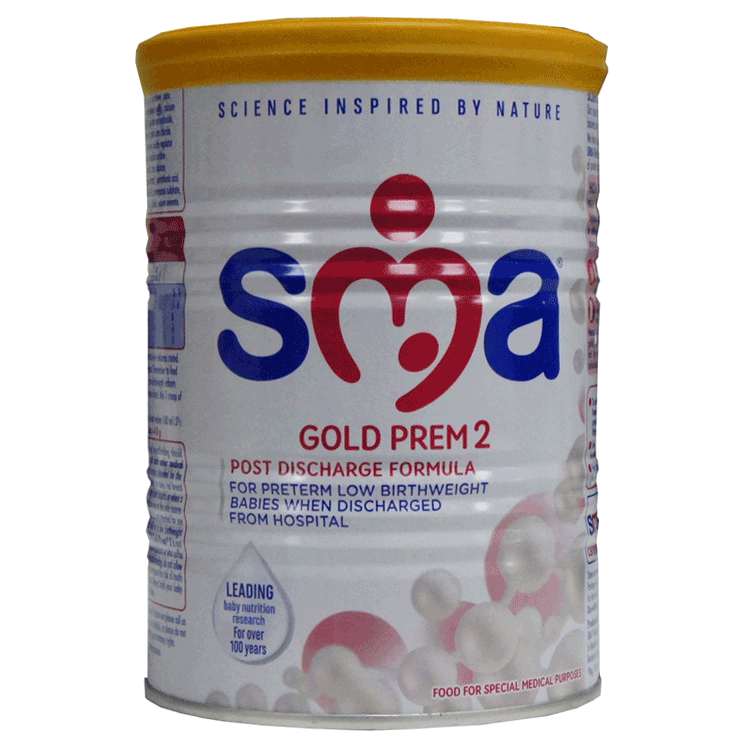 SMA Gold Prem 2 800 g - Säuglingsnahrung nach der Entlassung für Frühgeborene