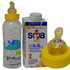 (Extra hungriges Baby von 6 bis 18 Monaten) SMA Follow-On Säuglingsmilch 200 ml x 6 + 24 SMA Yellow Neck Sauger + Canpol Flaschen 250 ml x 2