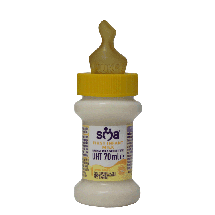 SMA PRO First Ready to Use 70ml x 32 + SMA Sterile Yellow Neck Teats x 32