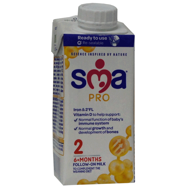 SMA PRO 2 Opvolgmelk 200 ml x 12 - gedurende 6 maanden plus